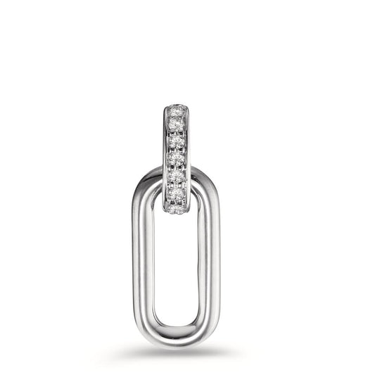 Hanger 375/9 krt witgoud Diamant 0.035 ct, 7 Steen, w-si