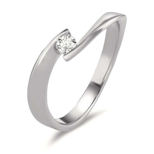 Ring 750/18K krt witgoud Diamant 0.09 ct, w-si