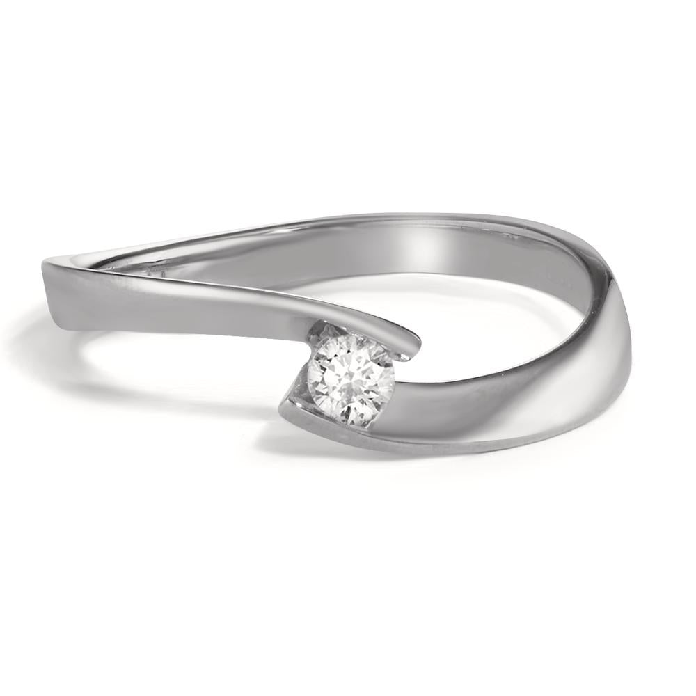 Ring 750/18K krt witgoud Diamant 0.09 ct, w-si