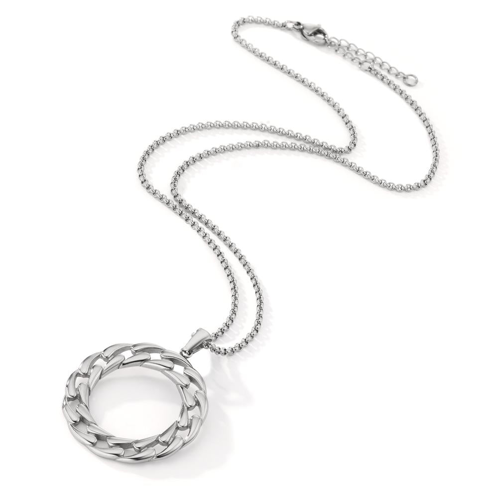 Chaînette avec pendentif Acier inoxydable 41-45 cm Ø32 mm