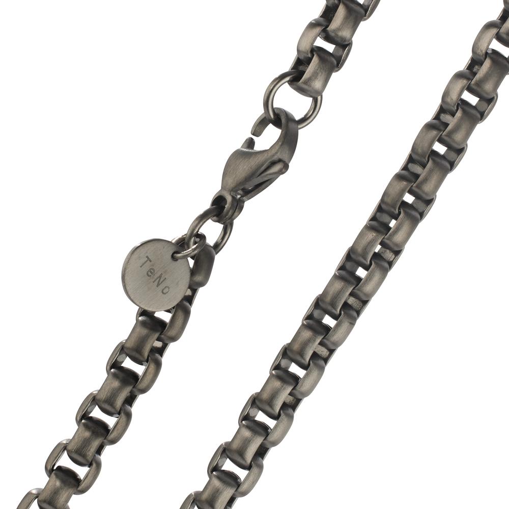 Collier Roestvrijstaal Grijs IP-gecoat 50 cm