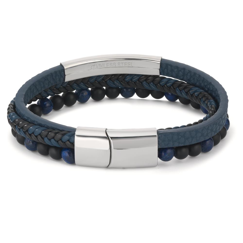 Bracelet Acier inoxydable, Cuir artificiel [synth. Stein] 20.5 cm