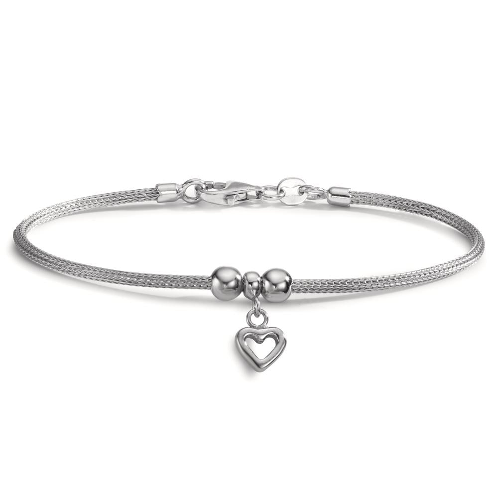 Armband Silber rhodiniert Herz