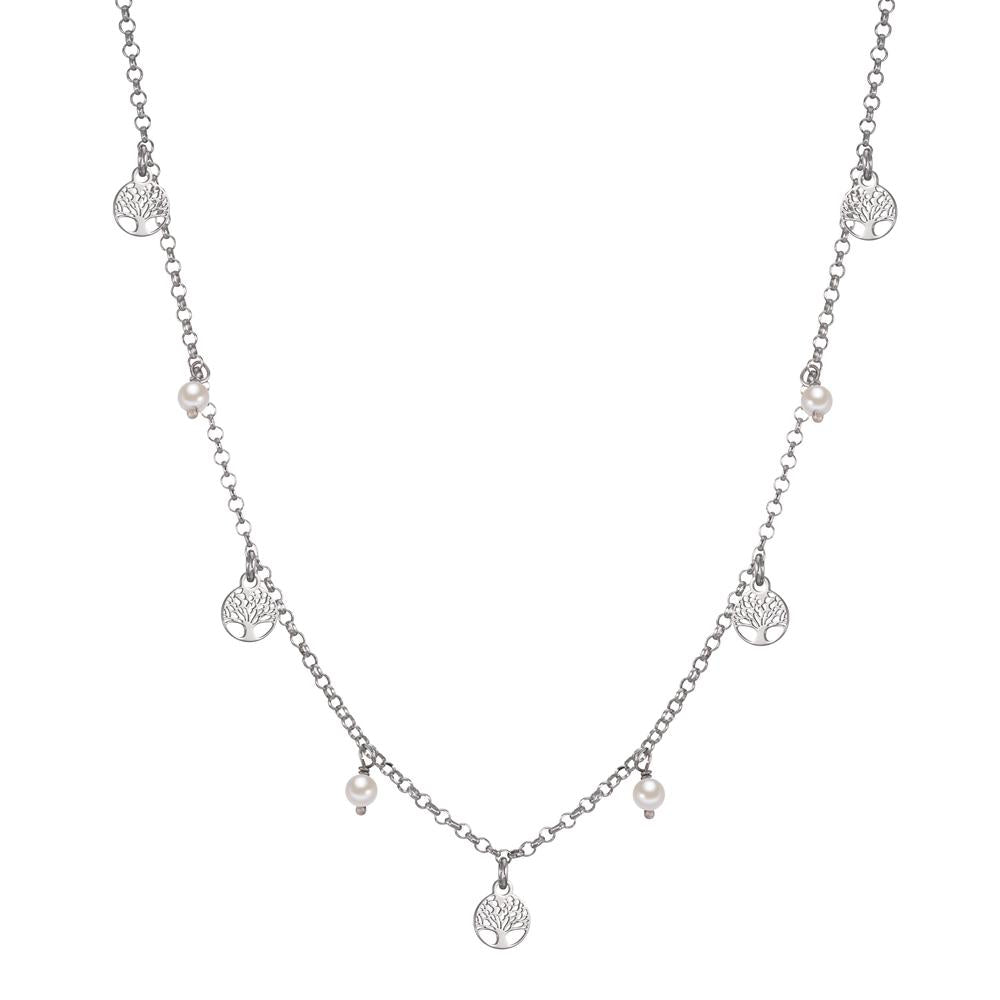 Collier Silber rhodiniert shining Pearls Lebensbaum verstellbar