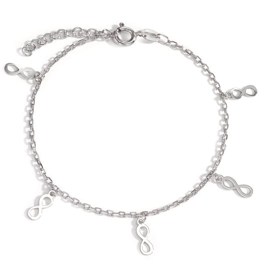 Bracelet Argent Rhodié Infini 17-20 cm