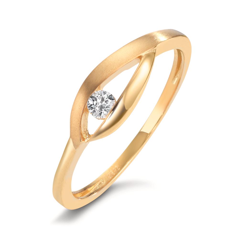 Fingerring 375/9 K Gelbgold Zirkonia