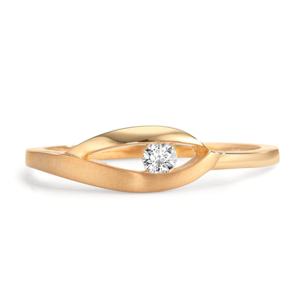 Ring 375/9 krt geel goud Zirkonia