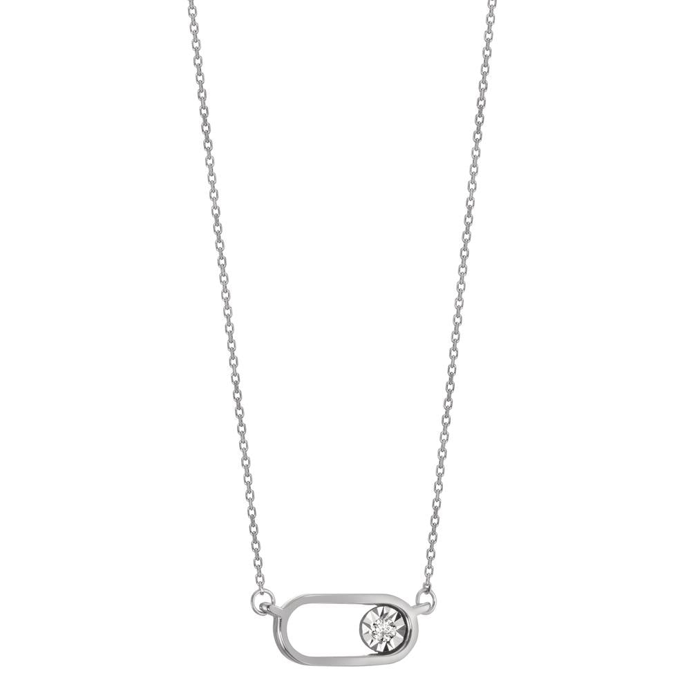 Collier 750/18K witgoud Diamant 0.015 ct, w-si 40-42 cm