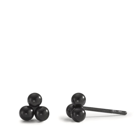 Clous d'oreilles Acier inoxydable noir PVD Ø5 mm