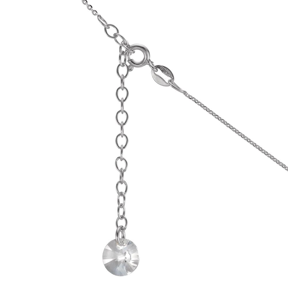 Collier Zilver Zirkonia 2 Steen Gerhodineerd 42-47 cm