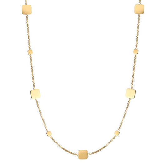 Collier Roestvrijstaal Geel IP-gecoat 90 cm