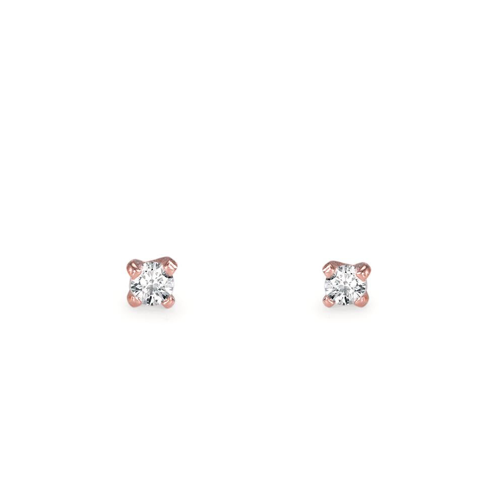 Piercing Zilver Zirkonia 2 Steen Rosé Verguld Ø2.2 mm