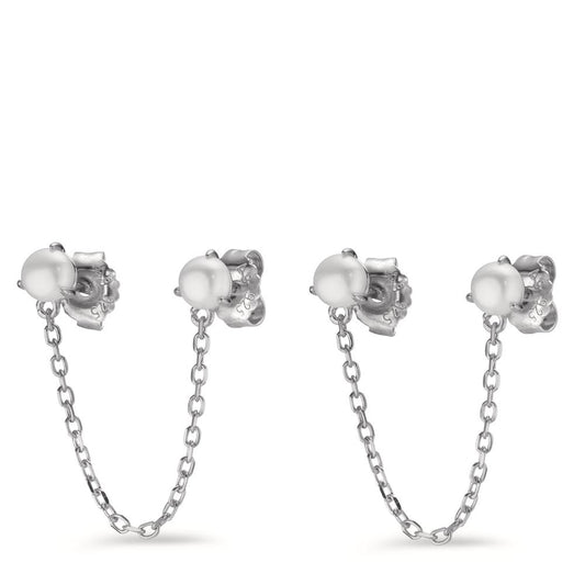 Boucles d'oreilles Argent Rhodié perle d'eau douce