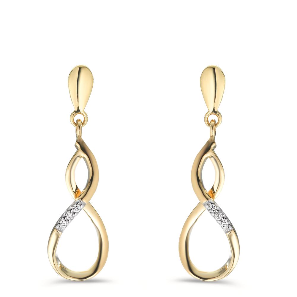 Pendant d'oreilles Or jaune 14K Diamant 0.02 ct, w-si Infini