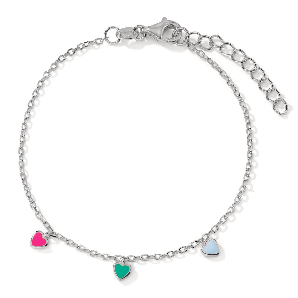 Bracelet Argent Rhodié Coeur 16-19 cm