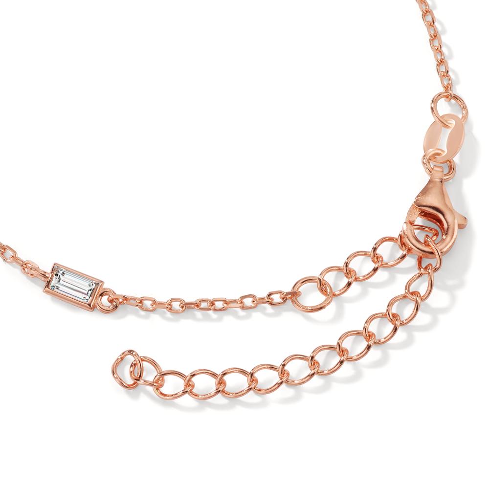 Armband Zilver Zirkonia 5 Steen Rosé Verguld 15.5-20.5 cm