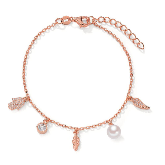 Armband Zilver Zirkonia Rosé Verguld 16-19 cm