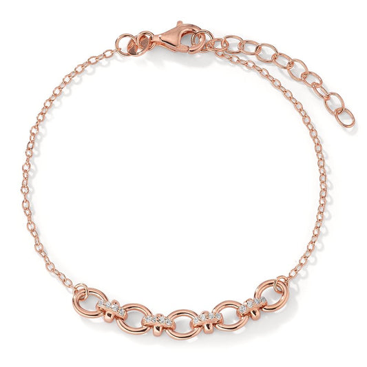 Armband Zilver Zirkonia 16 Steen Rosé Verguld 16-19 cm