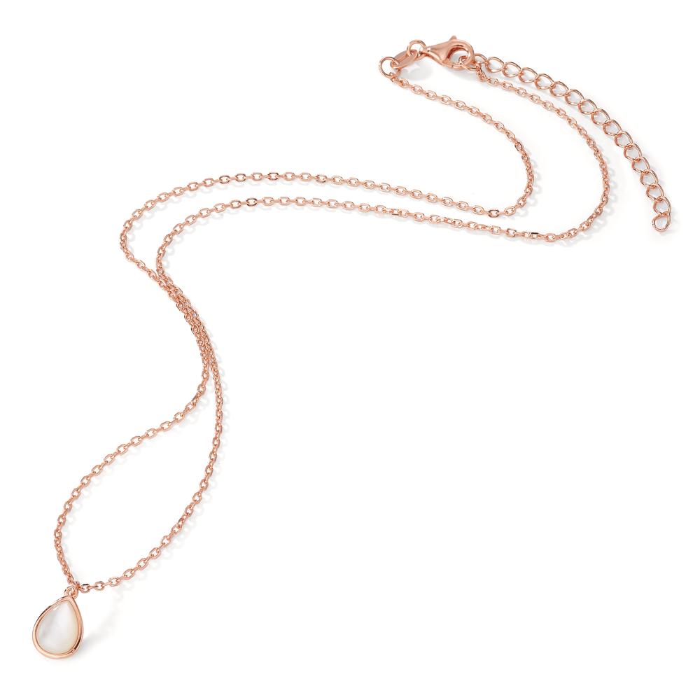 Collier Zilver Rosé Verguld Parelmoer 40-45 cm Ø10 mm