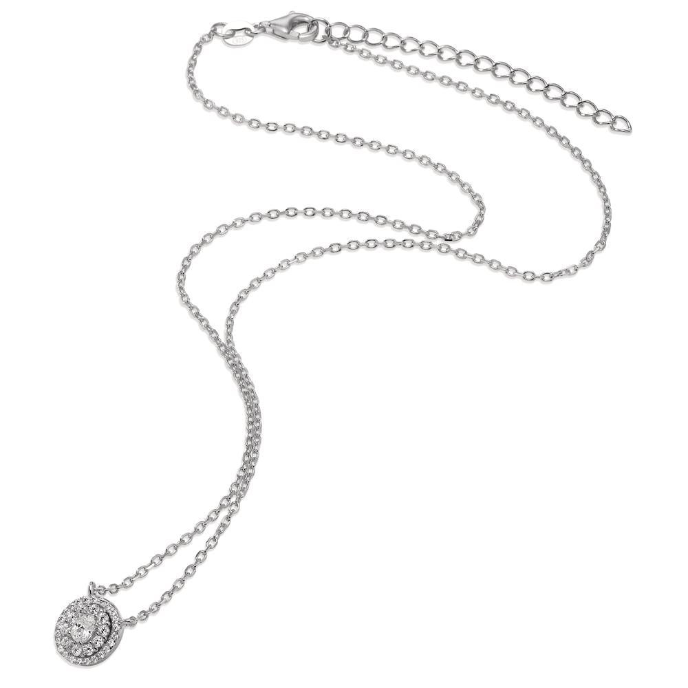 Collier Argent Zircone Rhodié 40-45 cm Ø9 mm