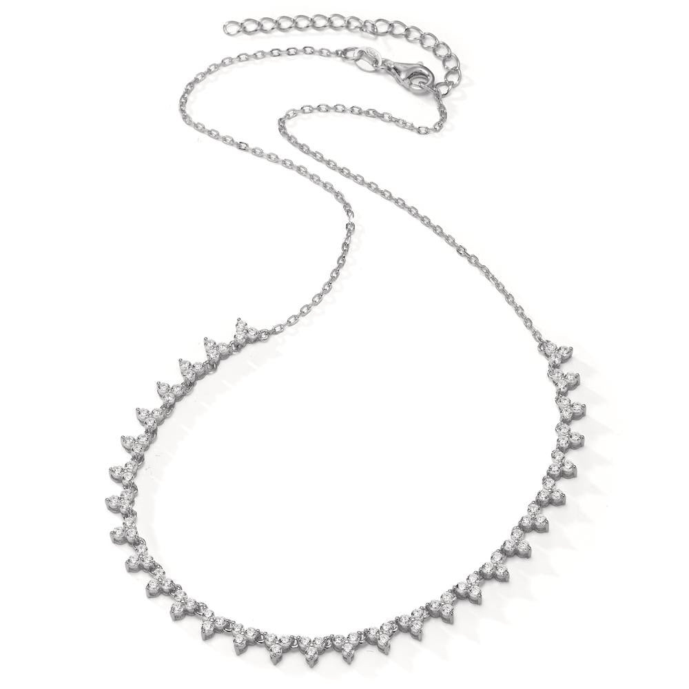 Collier Zilver Zirkonia 90 Steen Gerhodineerd 37-42 cm