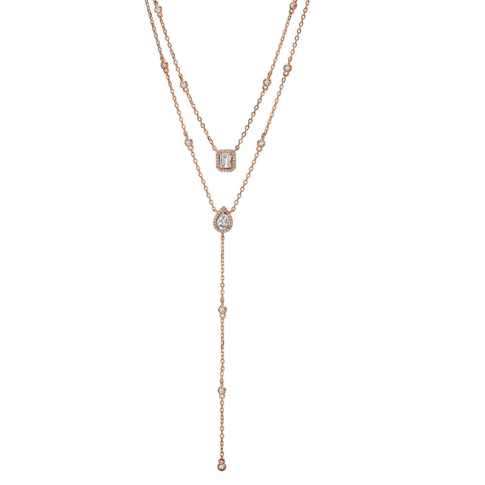 Collier Zilver Zirkonia Rosé Verguld 40-45 cm