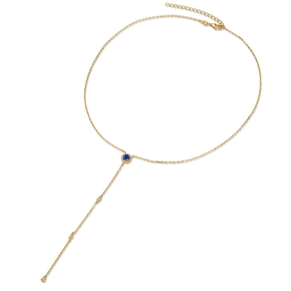 Collier Zilver Zirkonia Geel Verguld 40-45 cm