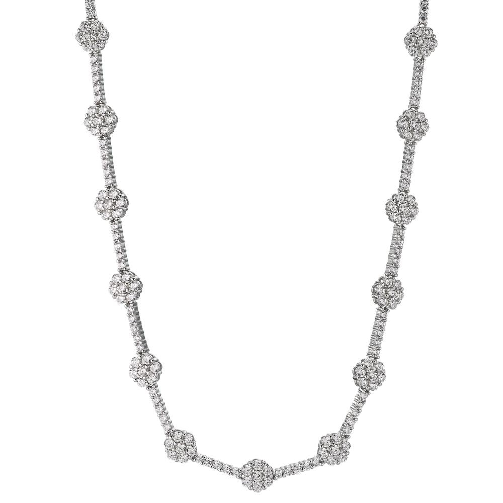 Collier Zilver Zirkonia Gerhodineerd 40-45 cm