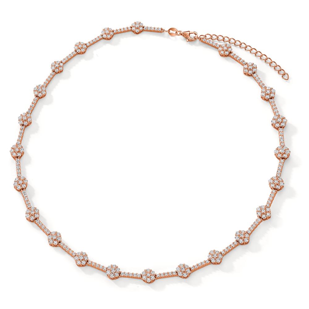 Collier Zilver Zirkonia Rosé Verguld 40-45 cm