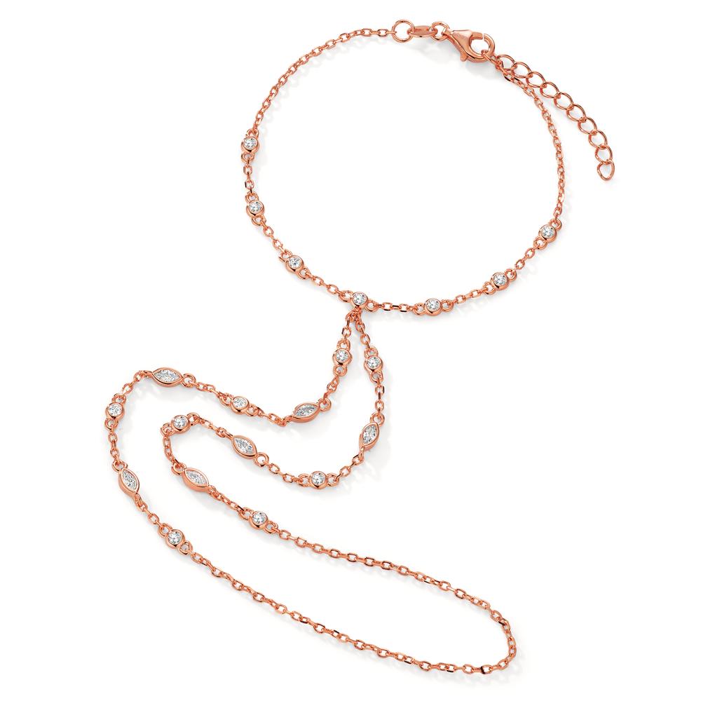 Armband Zilver Zirkonia Rosé Verguld 16-19 cm