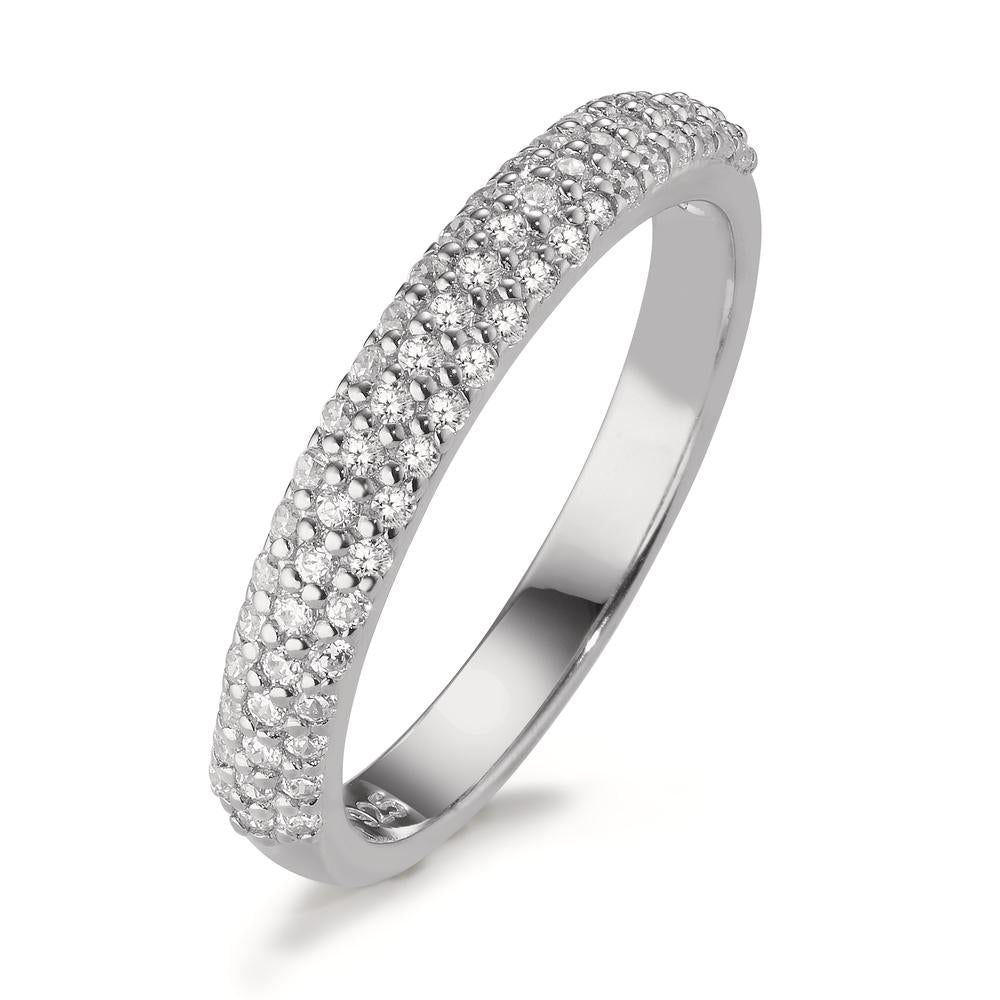 Bague Argent Zircone Rhodié