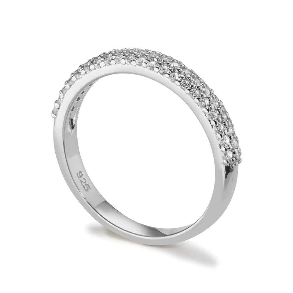 Bague Argent Zircone Rhodié