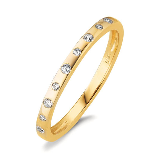 Beisteckring 375/9 K Gelbgold Zirkonia 9 Steine