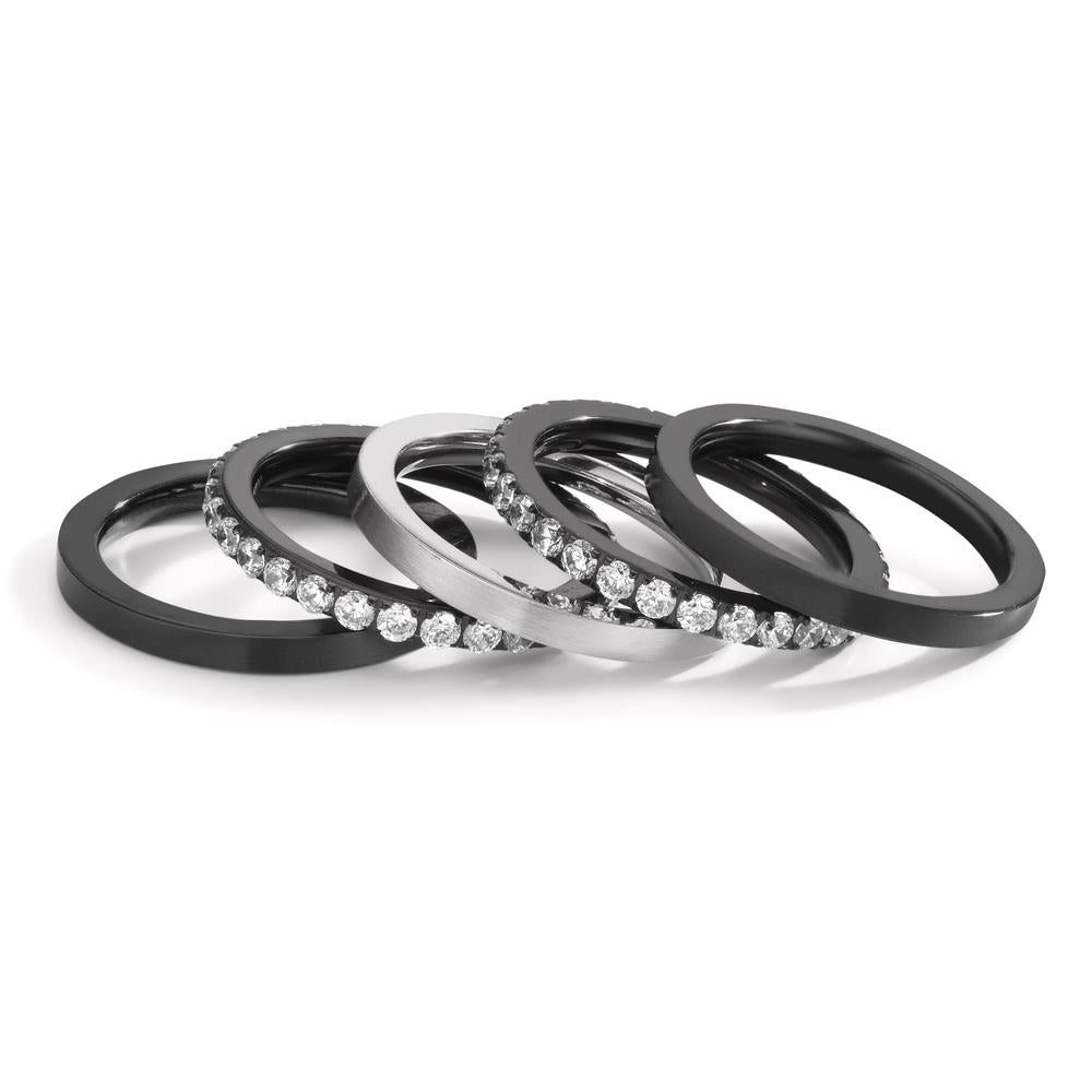 Ringset 5-teilig mit Zirkonia