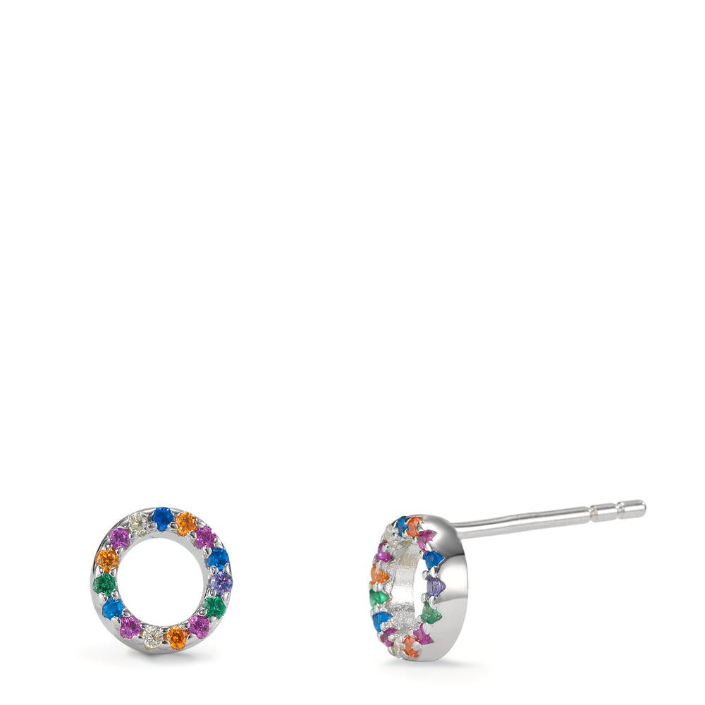 Clous d'oreilles Argent Rhodié Ø6.5 mm