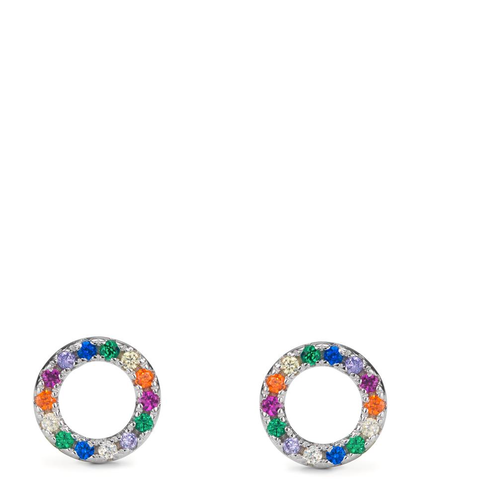 Clous d'oreilles Argent Rhodié Ø8 mm