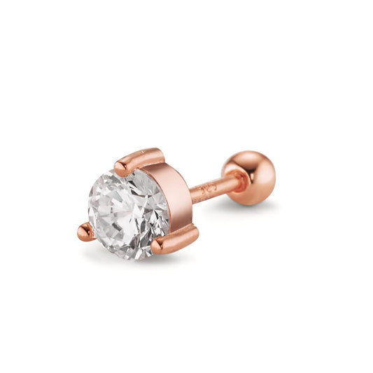 Piercing Zilver Zirkonia Rosé Verguld Ø5.5 mm