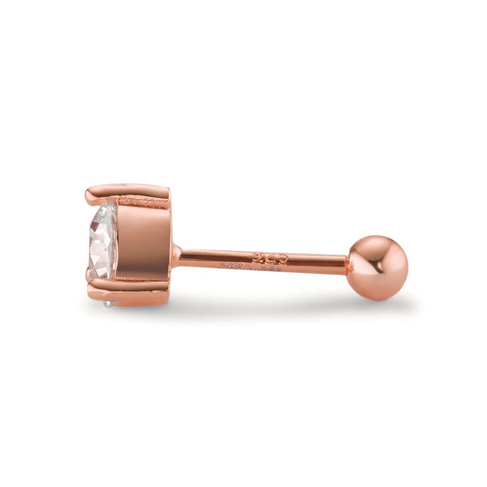 Piercing Zilver Zirkonia Rosé Verguld Ø5.5 mm