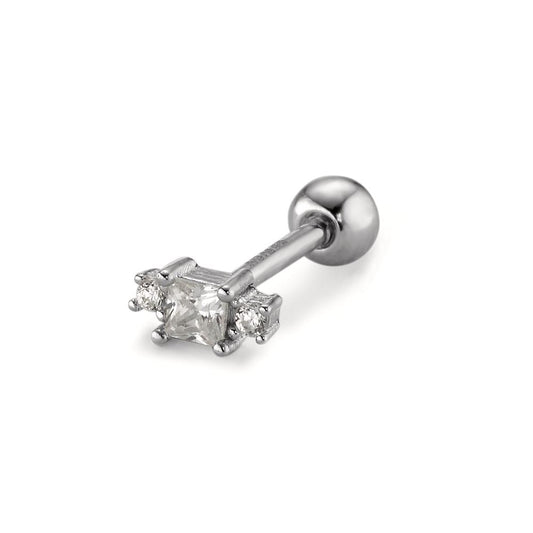 Piercing Argent Zircone 3 Pierres Rhodié