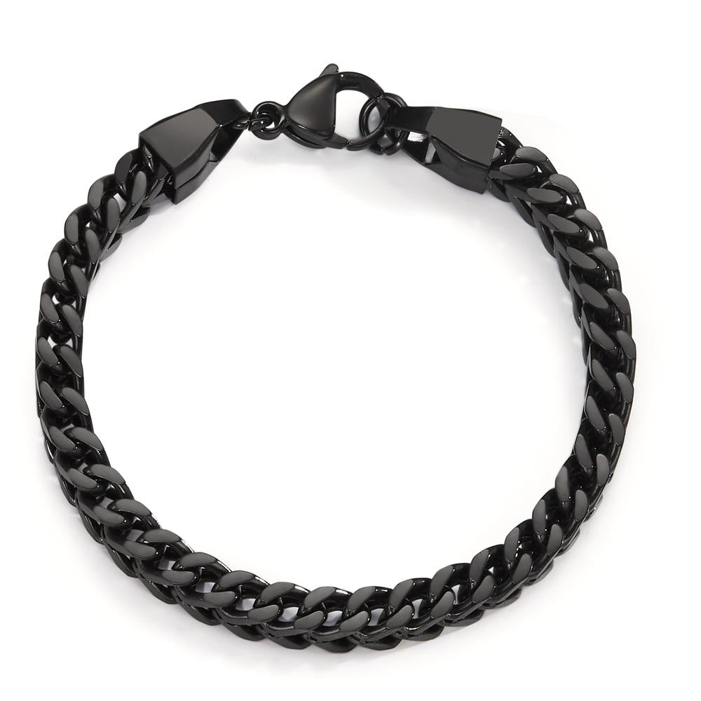 Armband Roestvrijstaal Zwart IP-gecoat 22 cm