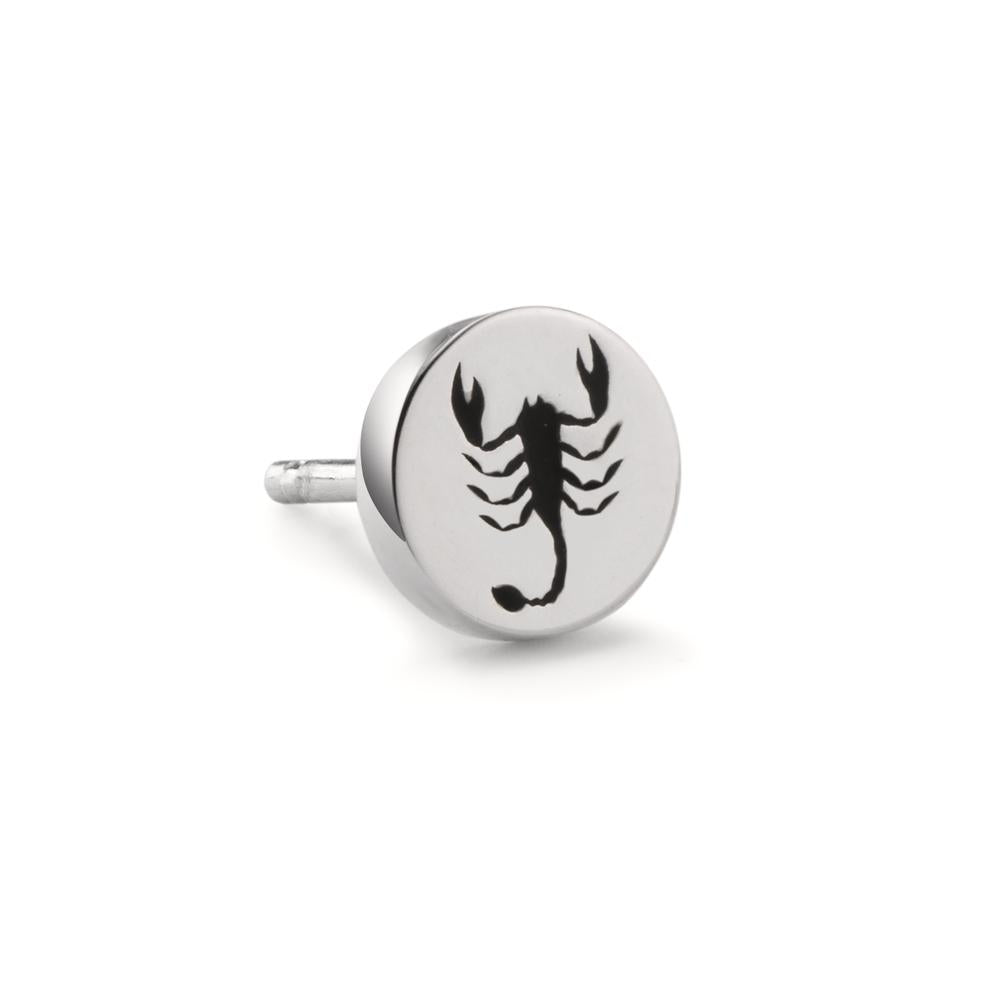 Clous d'oreille à l'unité Argent Émaillé Scorpion Ø7 mm