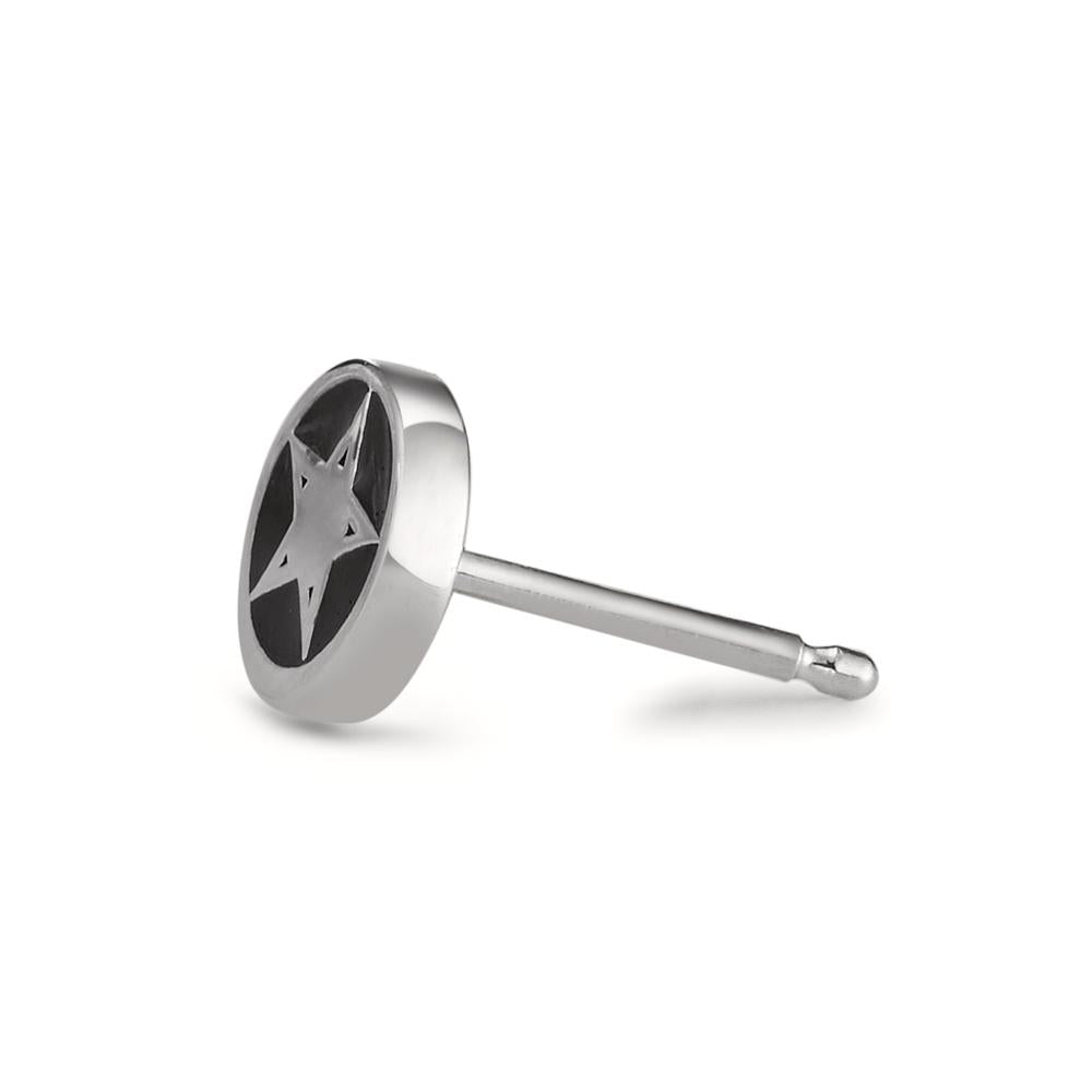 Clous d'oreille à l'unité Argent Émaillé Étoile Ø7 mm