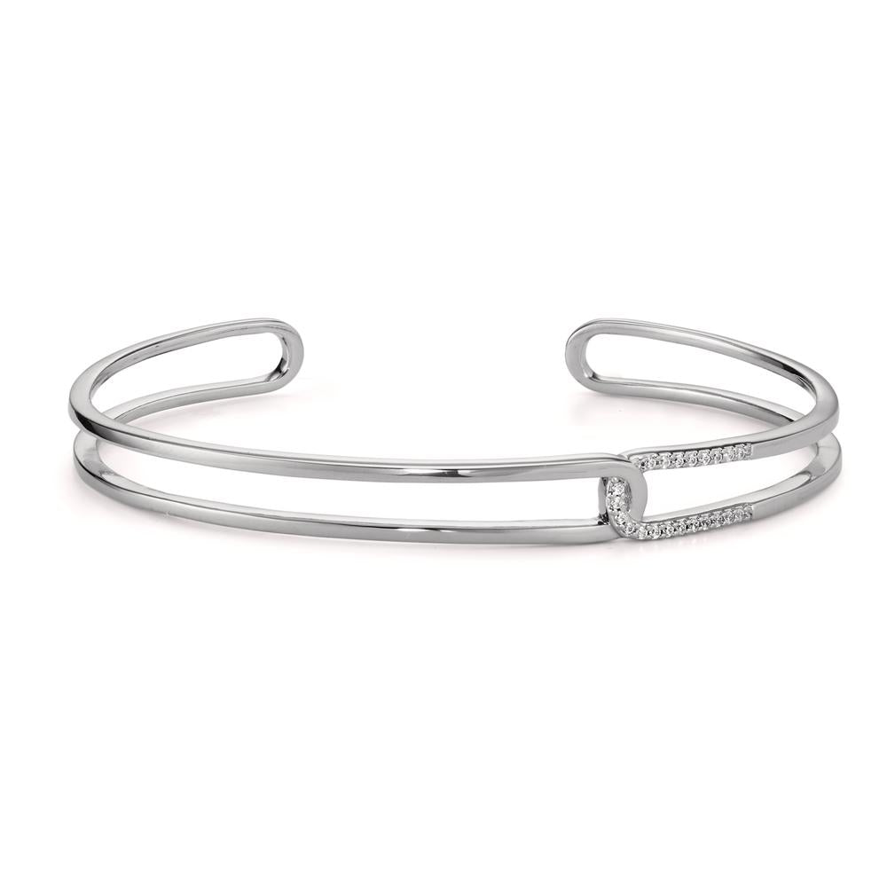 Bracelet rigide Argent Zircone Rhodié Ø50 mm