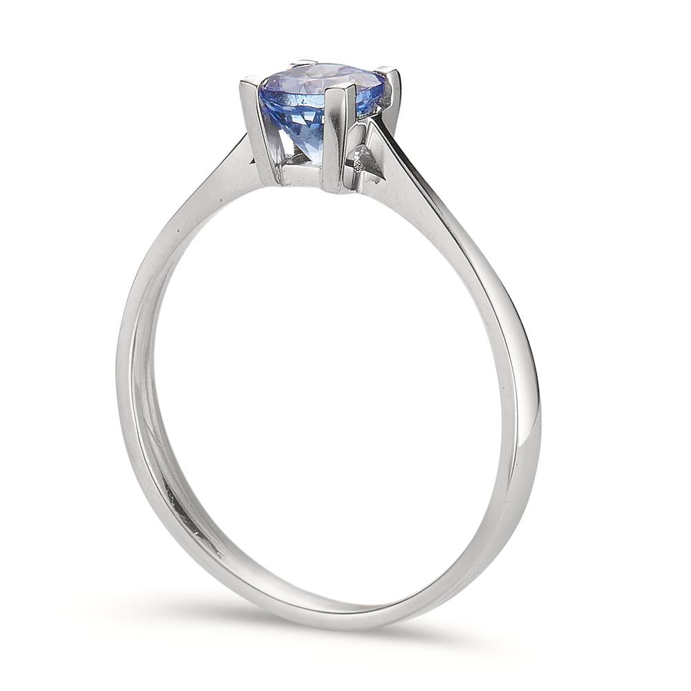 Ring 750/18K krt witgoud Tanzaniet 0.48 ct