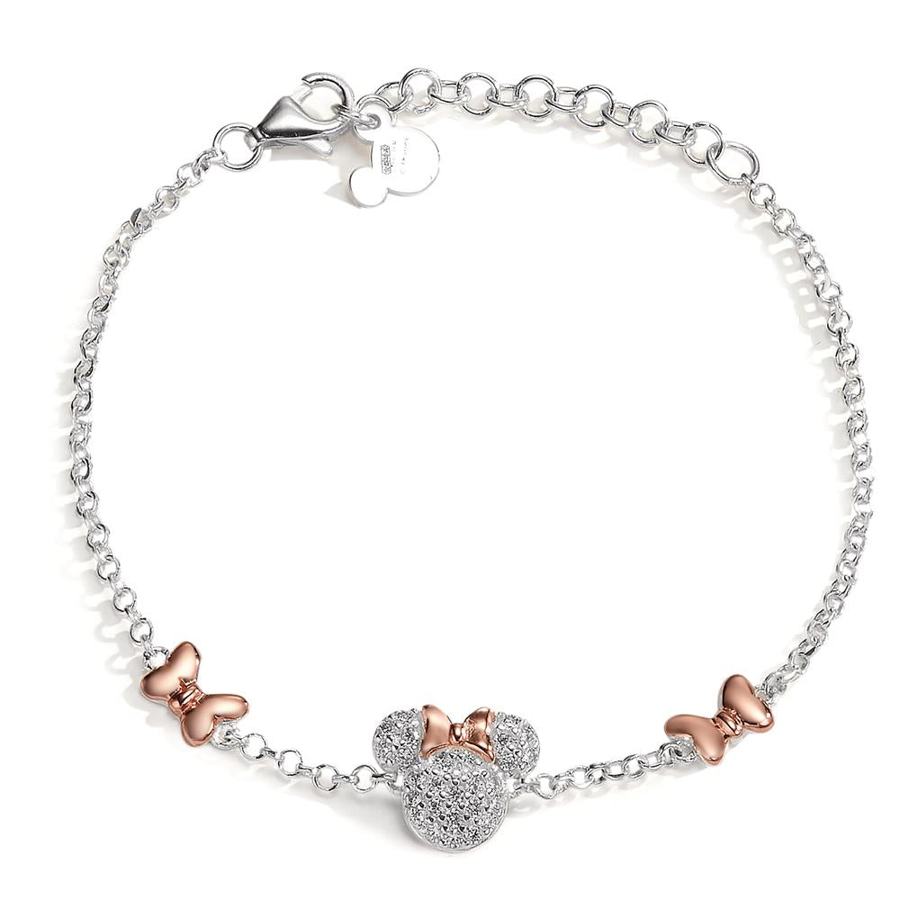 Armband Zilver Zirkonia wit Rosé Bi-color 14-17 cm