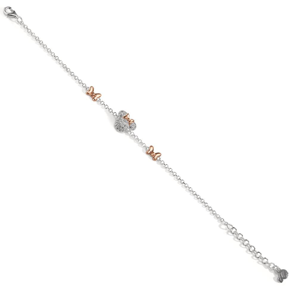 Armband Zilver Zirkonia wit Rosé Bi-color 14-17 cm