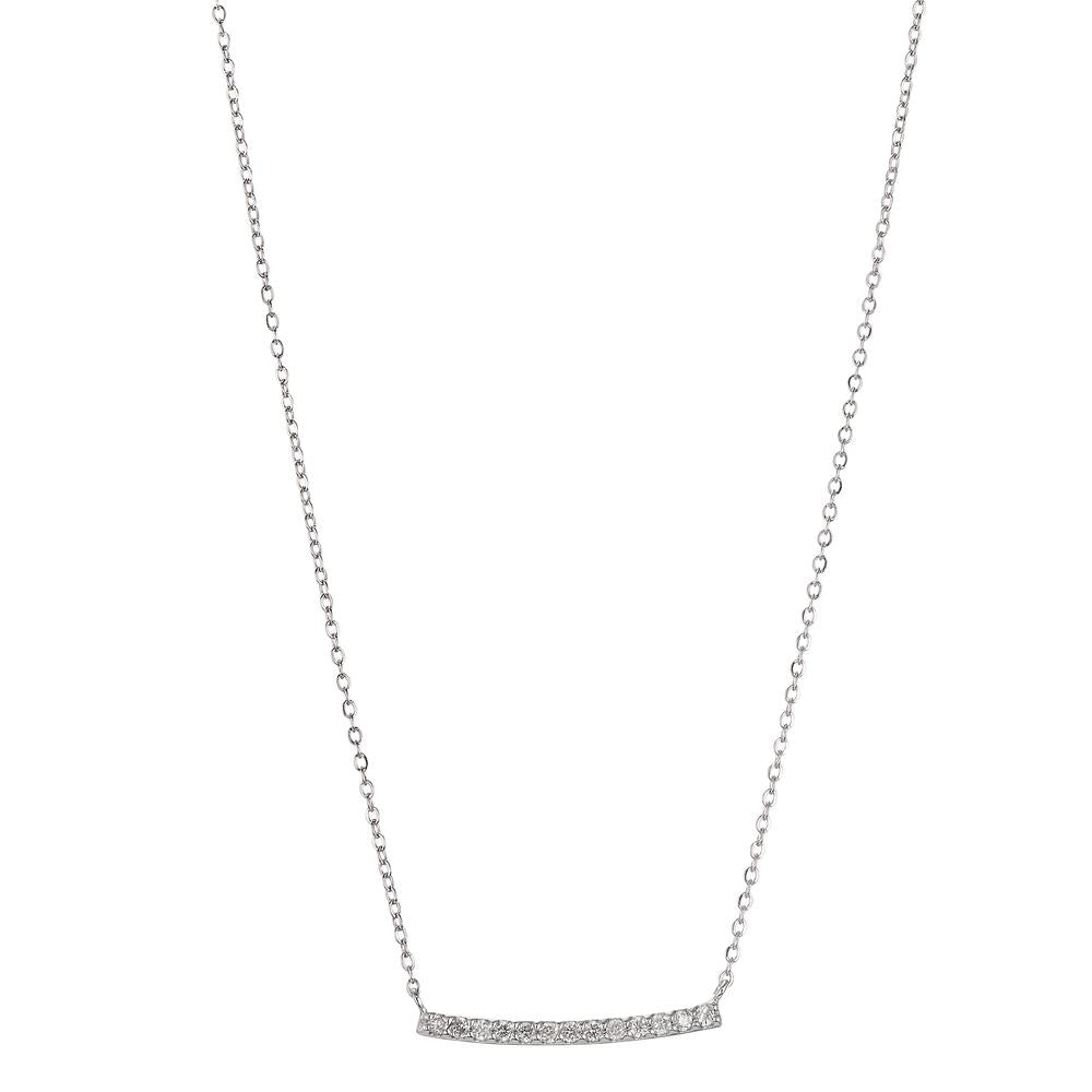 Collier Or blanc 18K Diamant 0.06 ct, 13 Pierres, w-si 40-42 cm