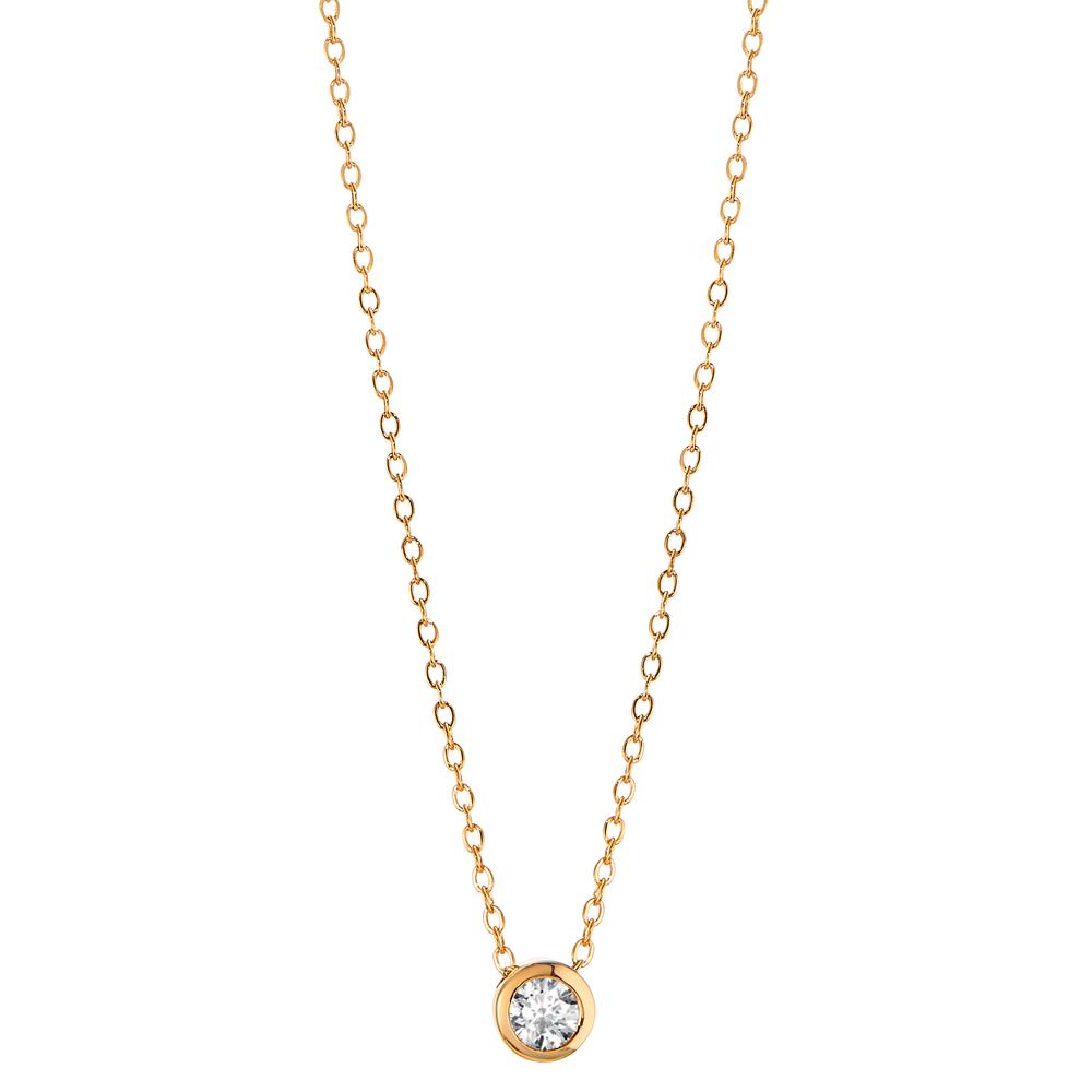 Collier 750/18K geel goud Diamant 0.05 ct, w-si 40-42 cm