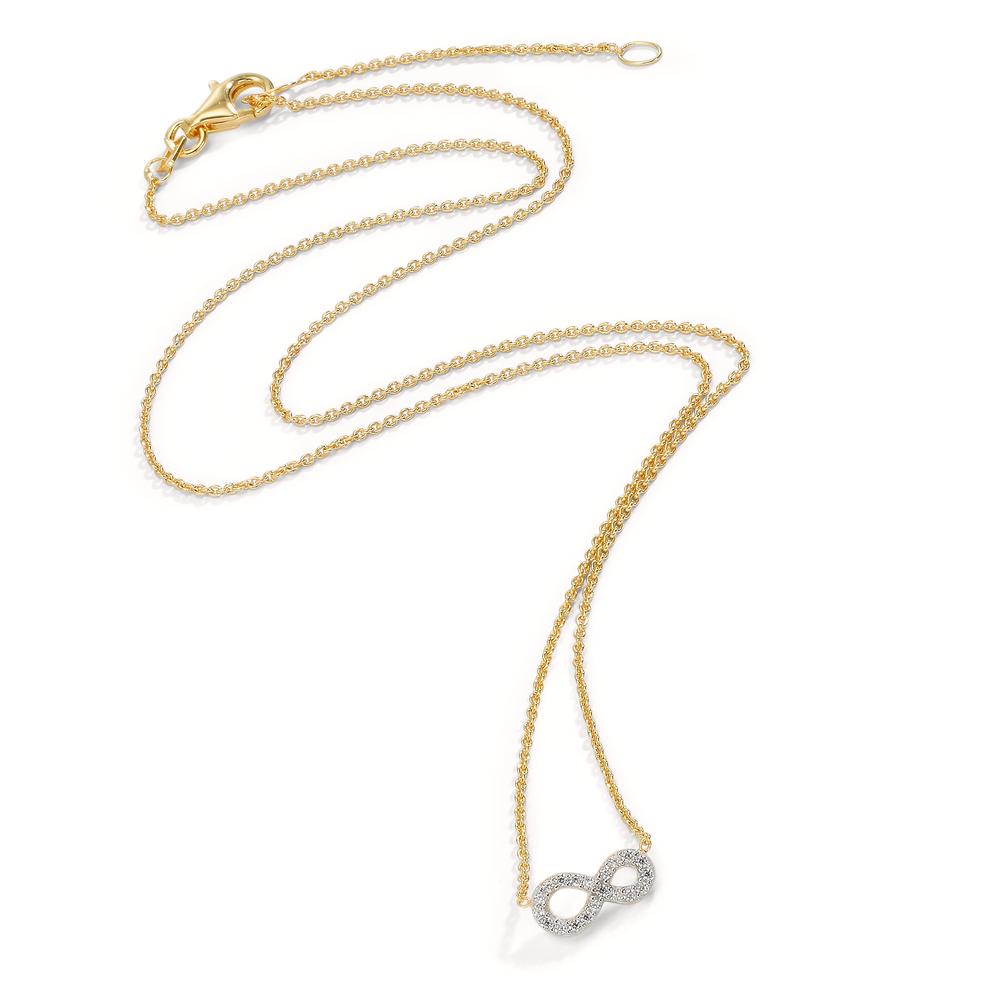 Collier Or jaune 9K Zircone Infini 42-45 cm