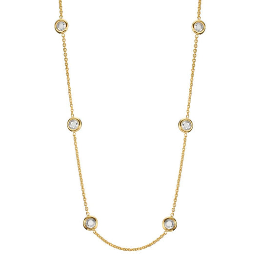 Collier 375/9 K Gelbgold Zirkonia 6 Steine verstellbar